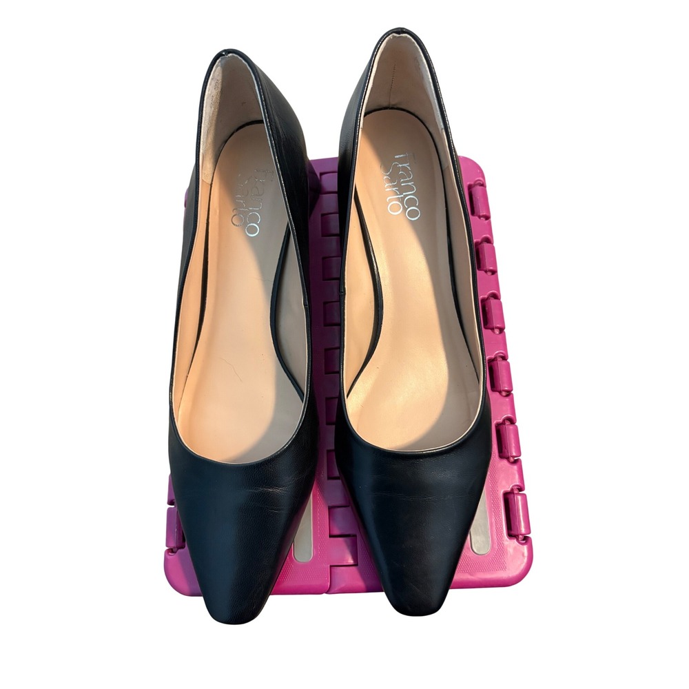 Franco Sarto Black Block Heel Pumps Women's Size 11M Classic Old Money Career - Picture 3 of 5